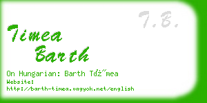 timea barth business card